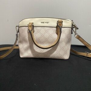 Nine West Cream and Tan Women's Bag